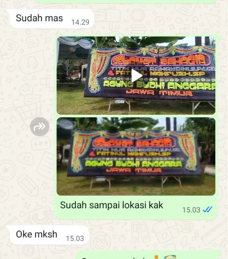 Pengiriman Papan Bunga Wanasari Bangodua